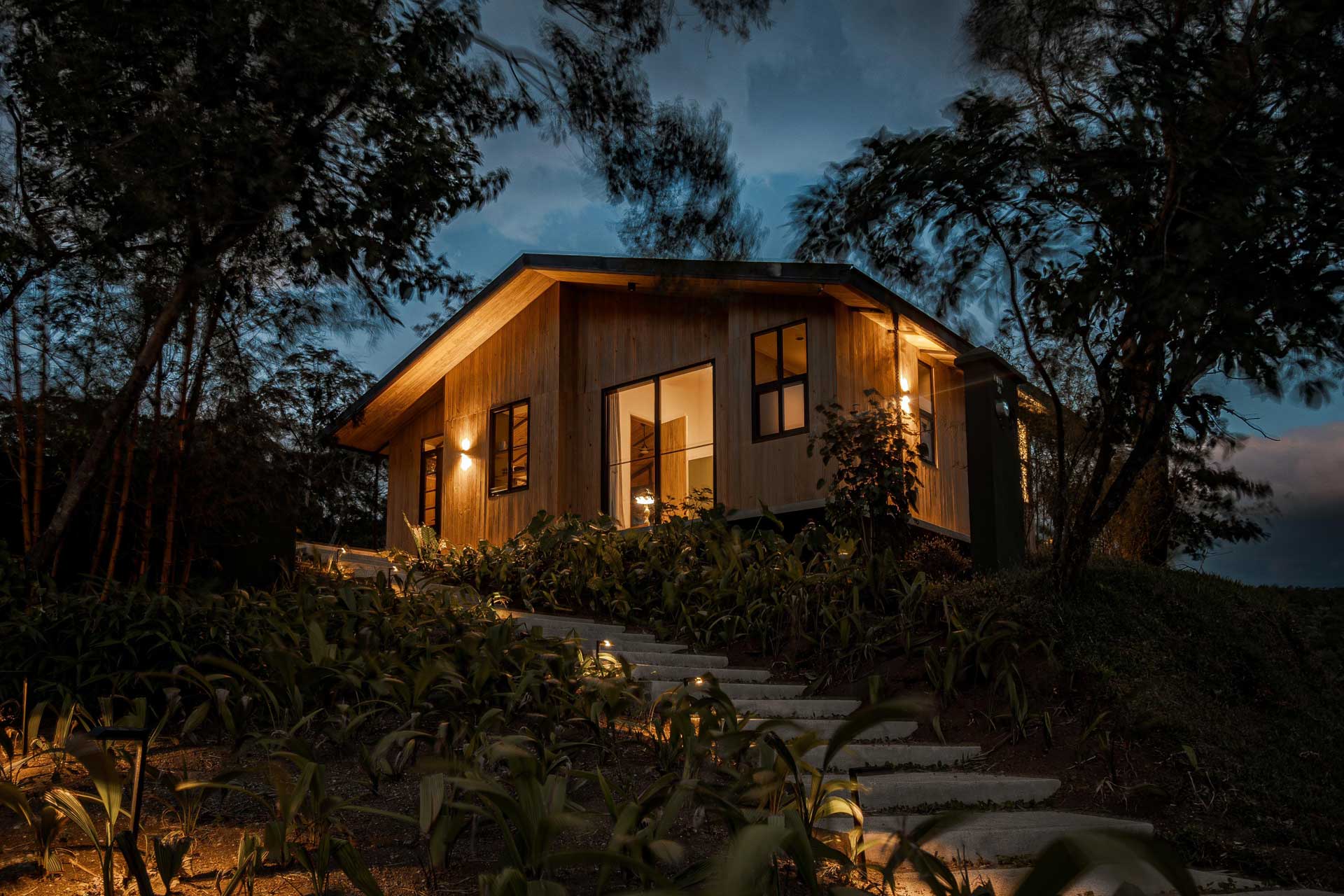 maison en bois vue nuit maison en bois vue nuit