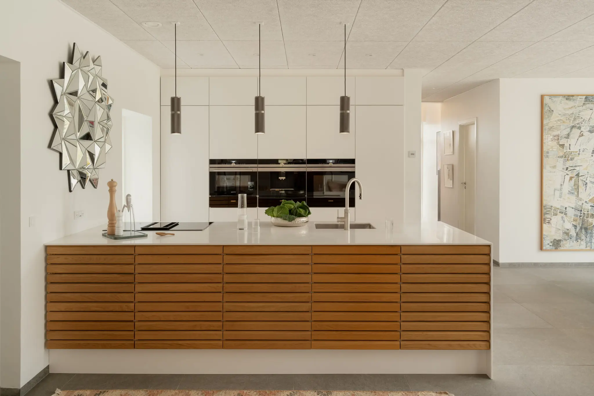 cuisine ouverte design scandinave maison en bois