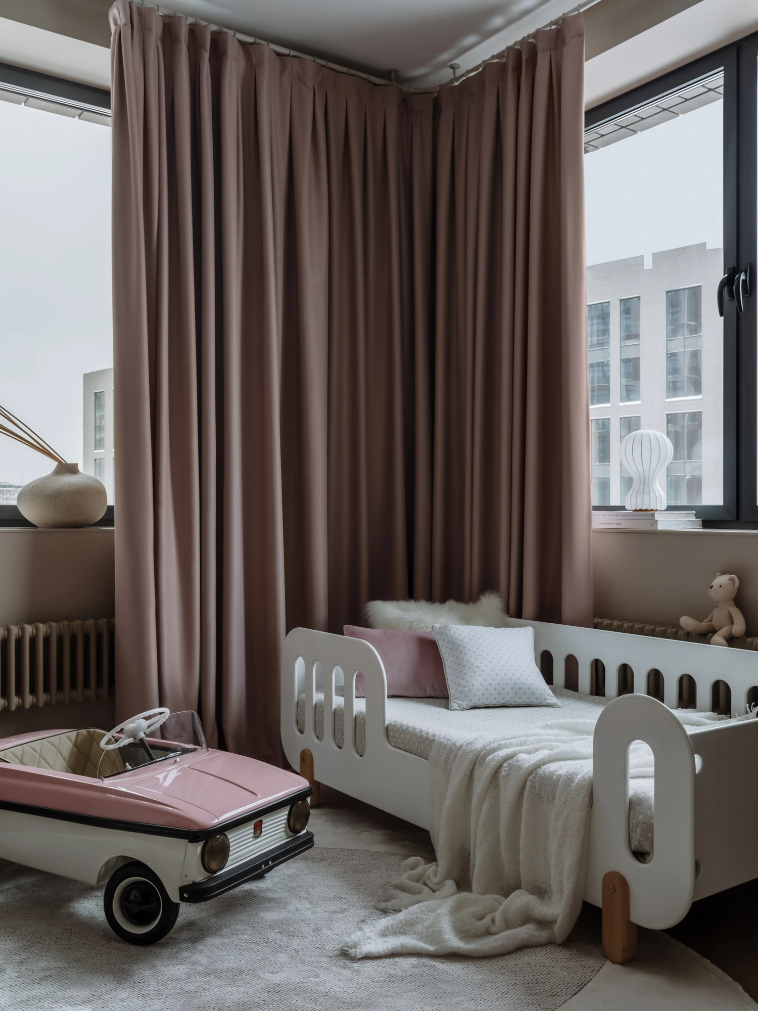 chambre petite fille sable et rose
