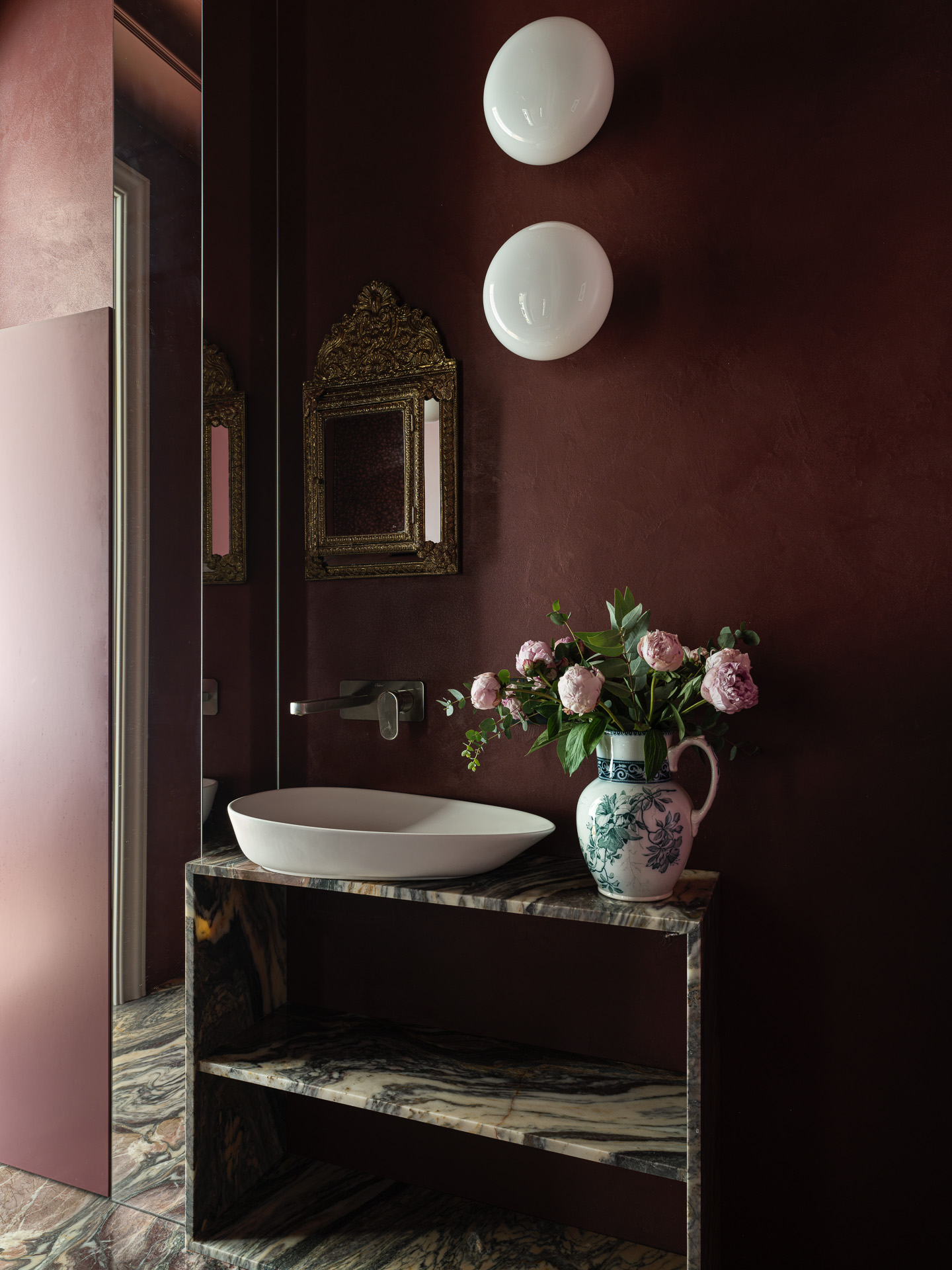 salle de bain marbre