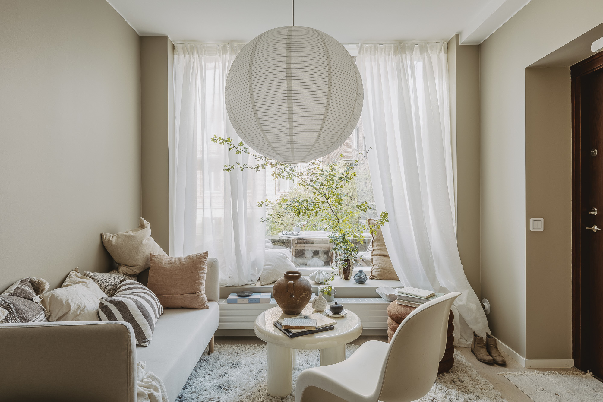 salon deux-pièces 38m2 décoration scandinave