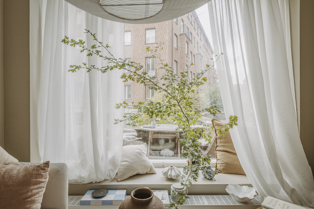salon deux-pièces 38m2 décoration scandinave