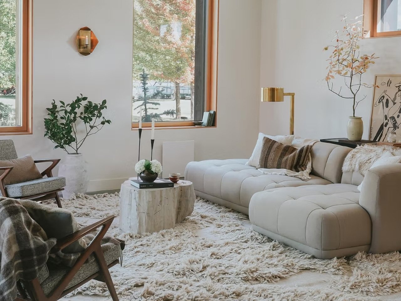 salon avec terrasse Freja House décoration naturelle et scandinave salon avec terrasse Freja House décoration naturelle et scandinave