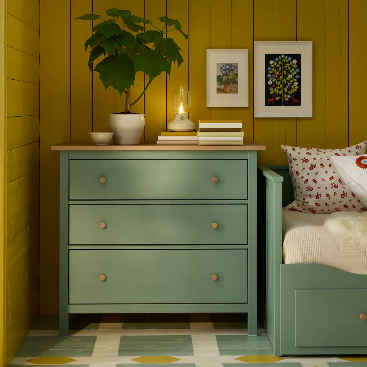 chambre jaune et verte nouveautés IKEA octobre 2025