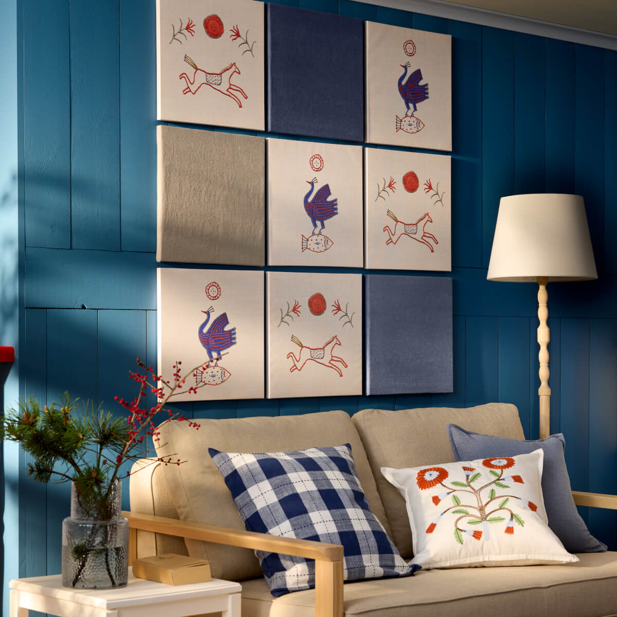 salon murs bleus nouveautés IKEA octobre 2025