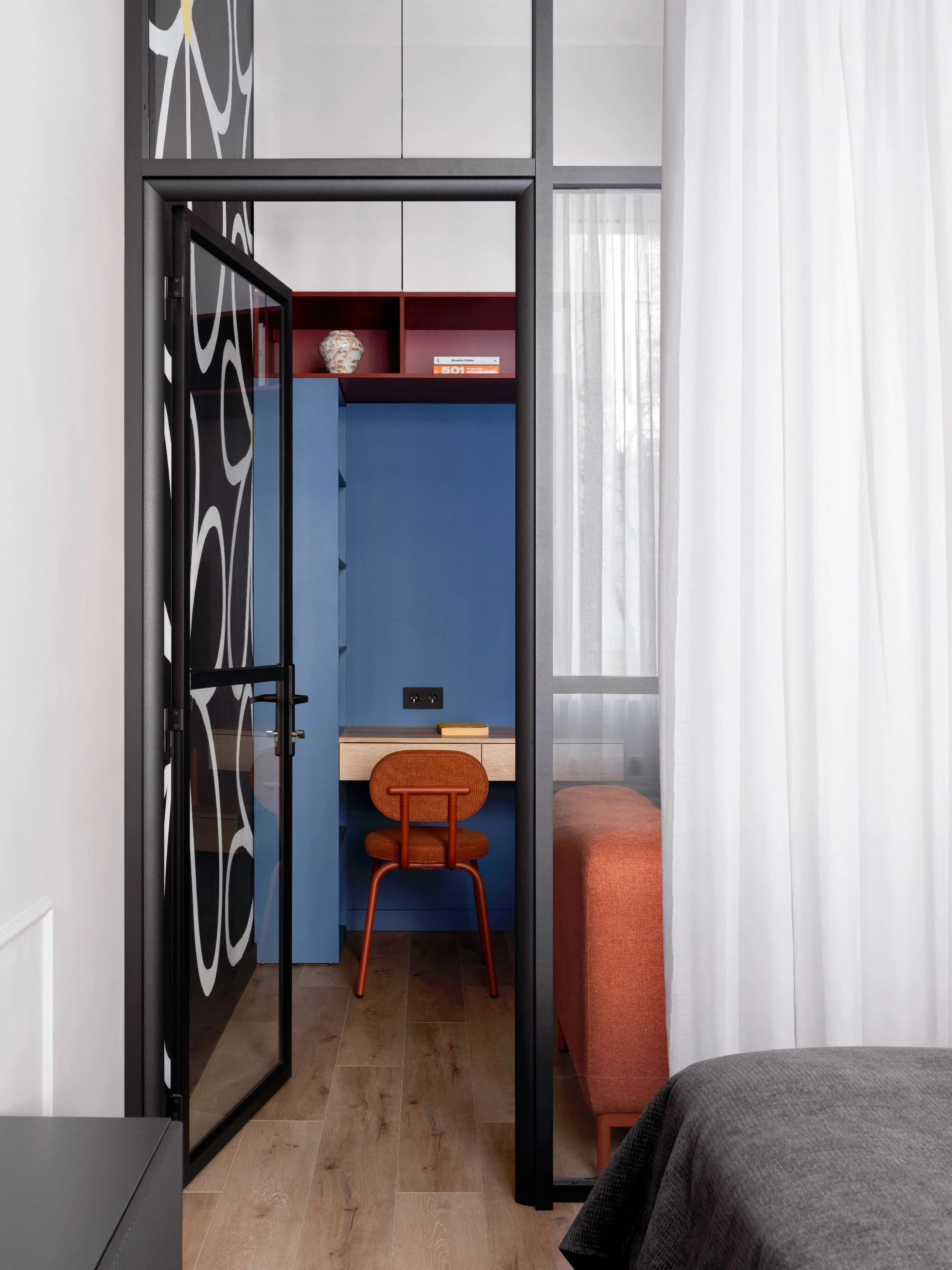 chambre avec verrière décoration design appartement 44m2 chambre avec verrière décoration design appartement 44m2