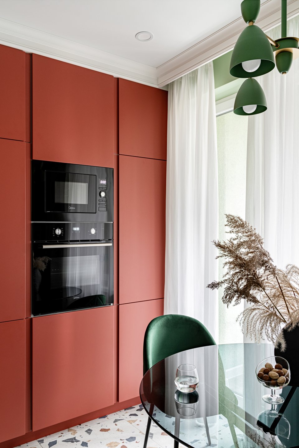 cuisine sol terrazzo murs verts studio 38m2 cuisine sol terrazzo murs verts studio 38m2