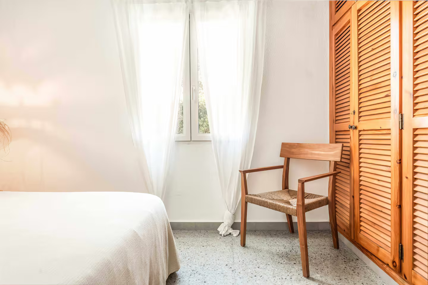 chambre décoration naturelle Villa Tord Baléares
