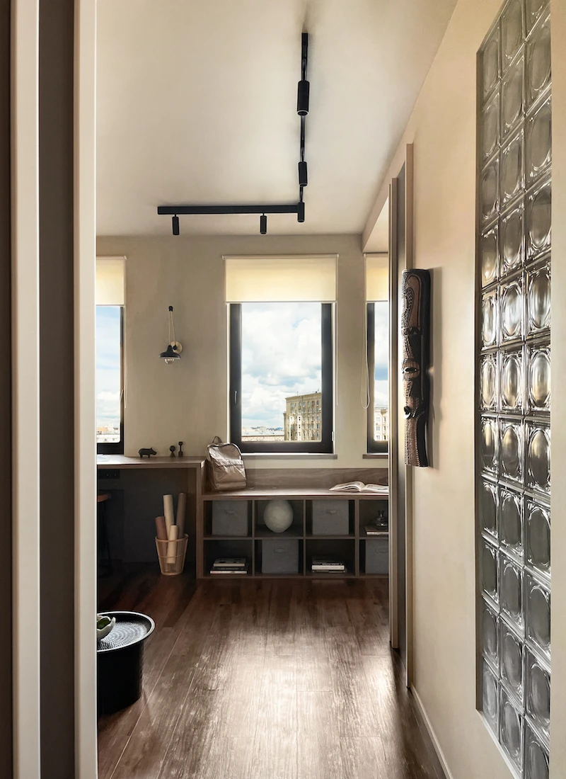 couloir avec pavés de verre appartement 36m2 couloir avec pavés de verre appartement 36m2