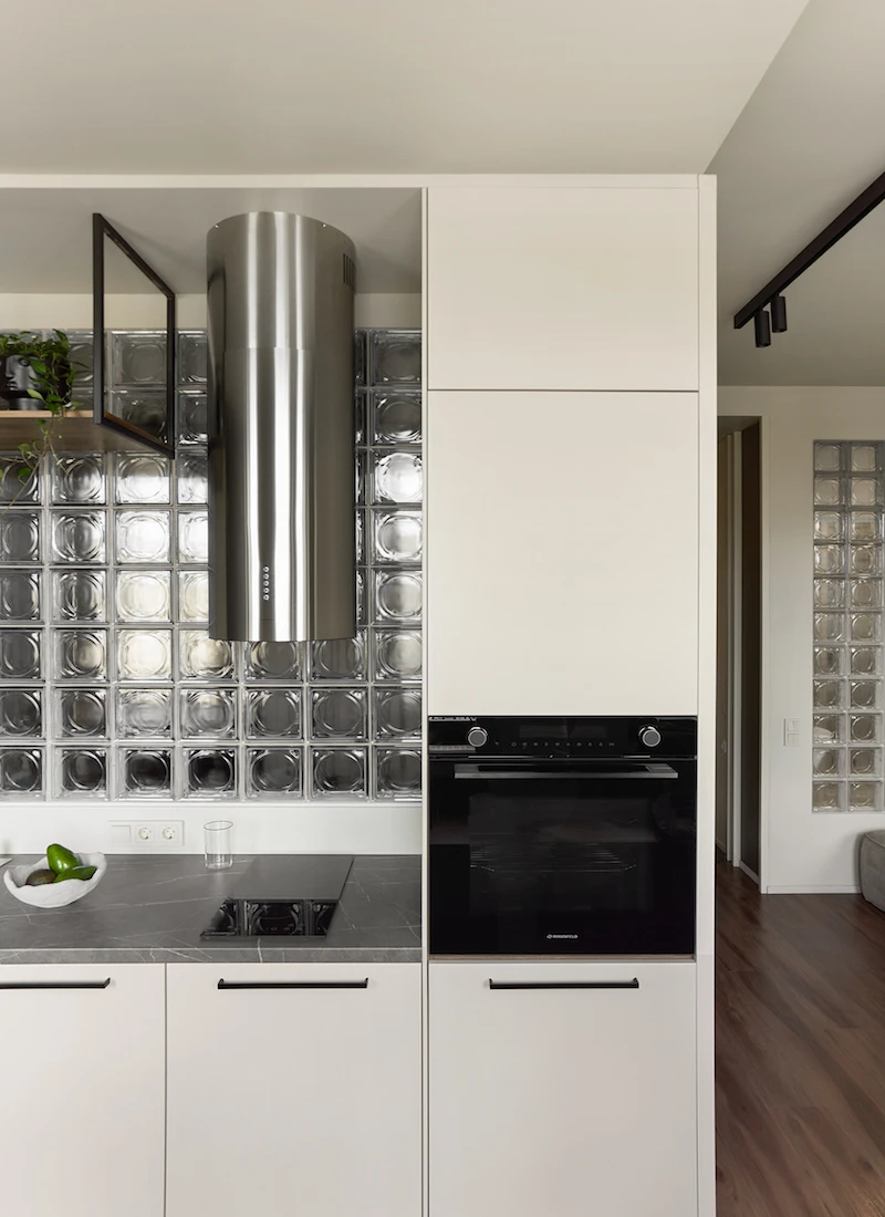 petite cuisine ouverte avec pavés de verre appartement 36m2 petite cuisine ouverte avec pavés de verre appartement 36m2