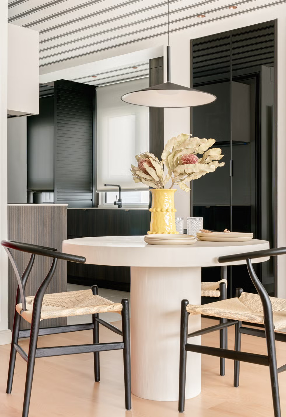 salle à manger et cuisine duplex décoration contemporaine