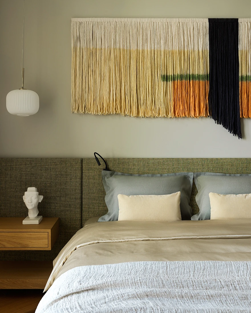 chambre murs vert clair