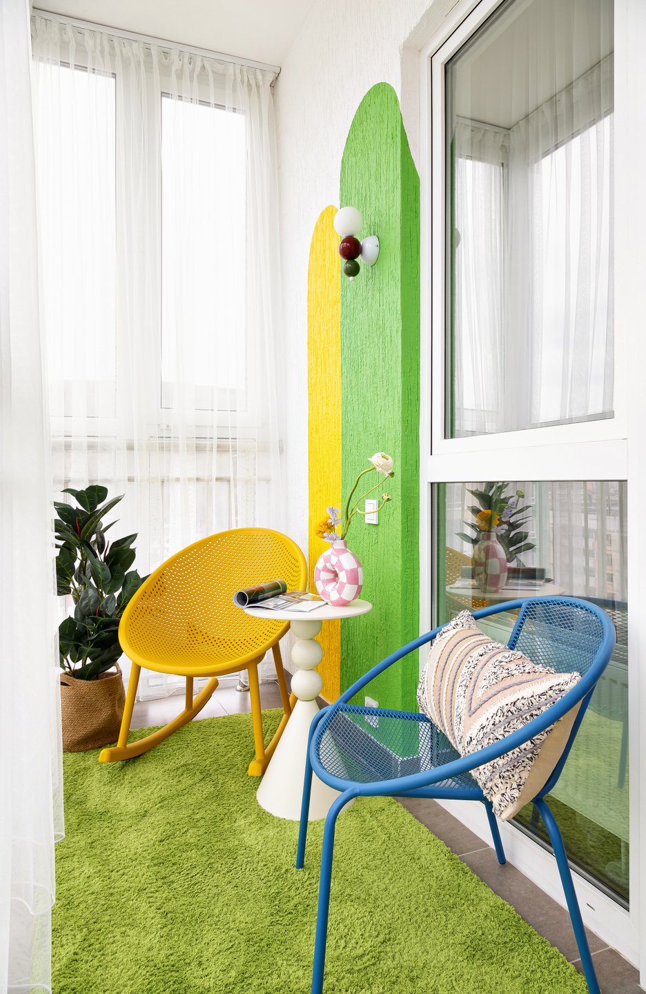 loggia fermée décoration colorée loggia fermée décoration colorée