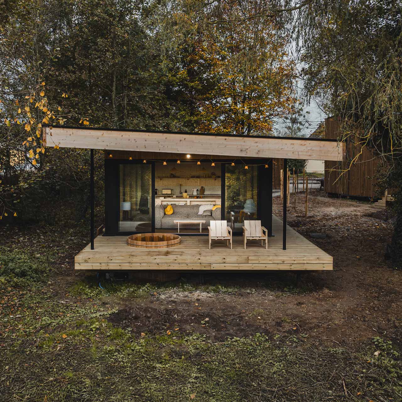 petite maison en bois Bleu Bicoque