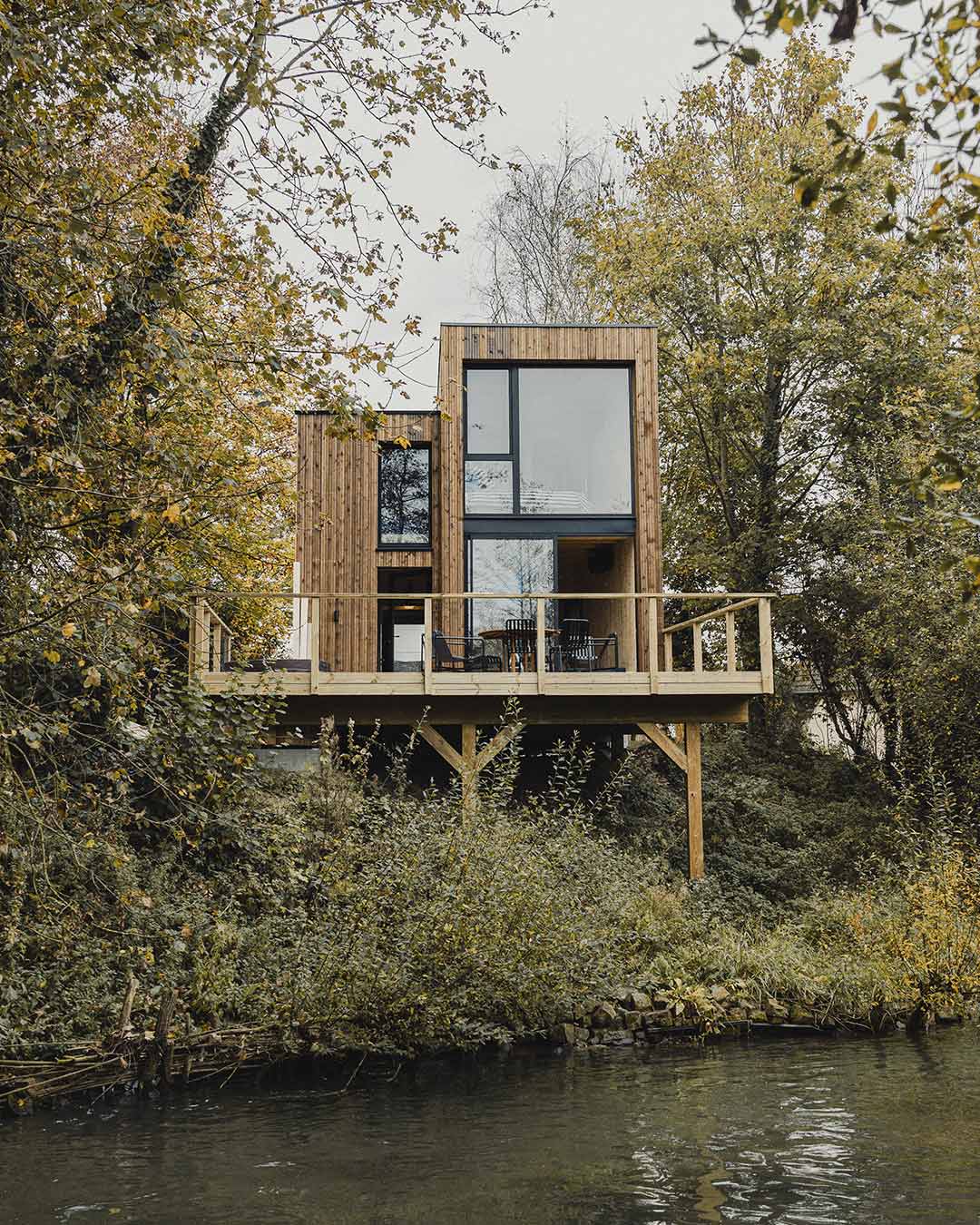petite maison en bois Bleu Bicoque