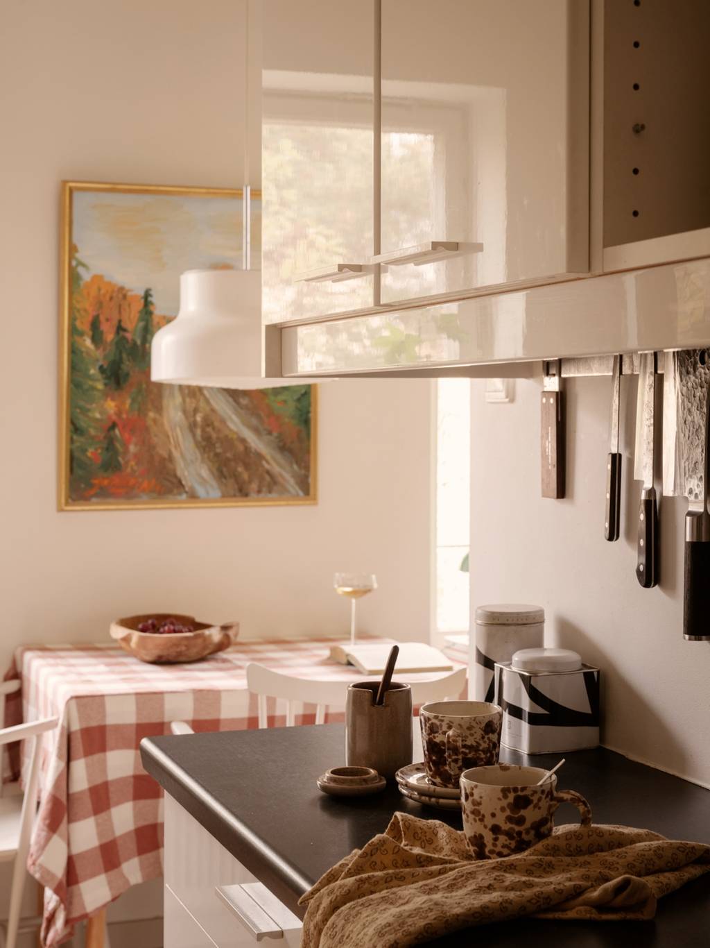 cuisine et salle à manger appartement 44m2 décoration scandinave vintage et colorée avec plantes vertes cuisine et salle à manger appartement 44m2 décoration scandinave vintage et colorée avec plantes vertes