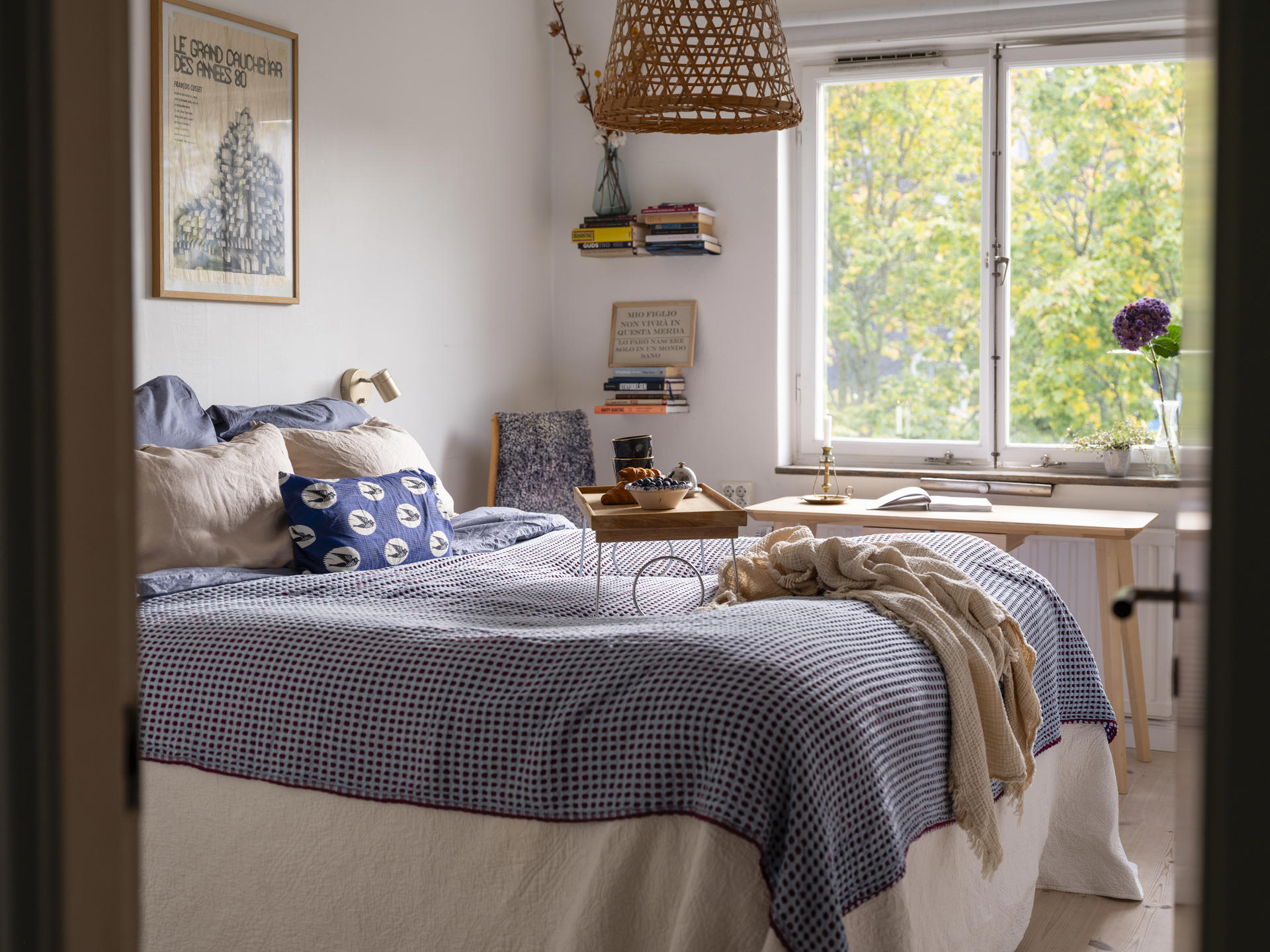 chambre décoration bleue
