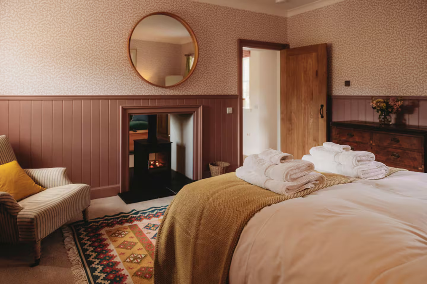 chambre rustique maison Écosse décoration colorée