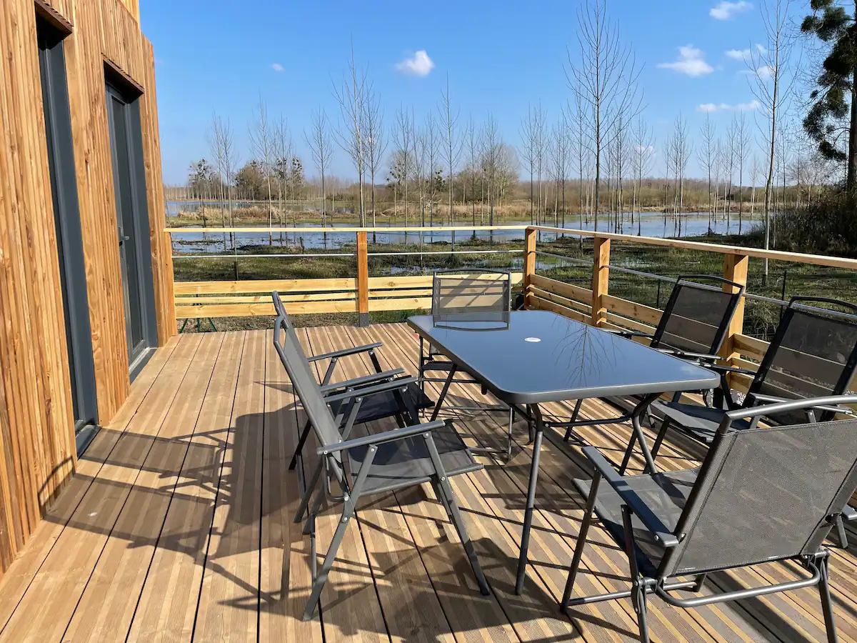 terrasse petite maison 40m2 Greenkub sur pilotis Hérault