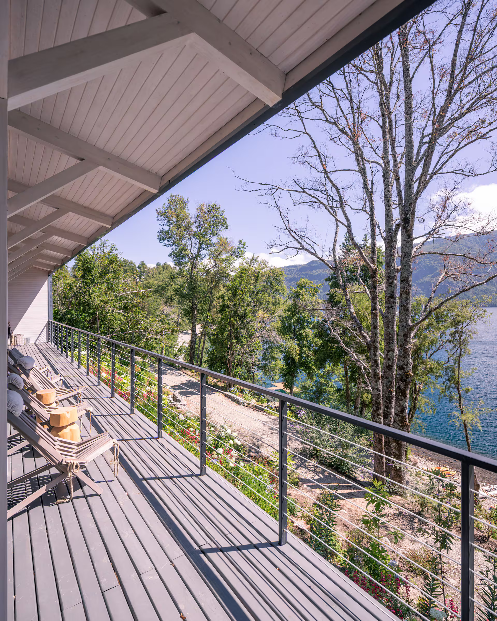 terrasse couverte maison en bois