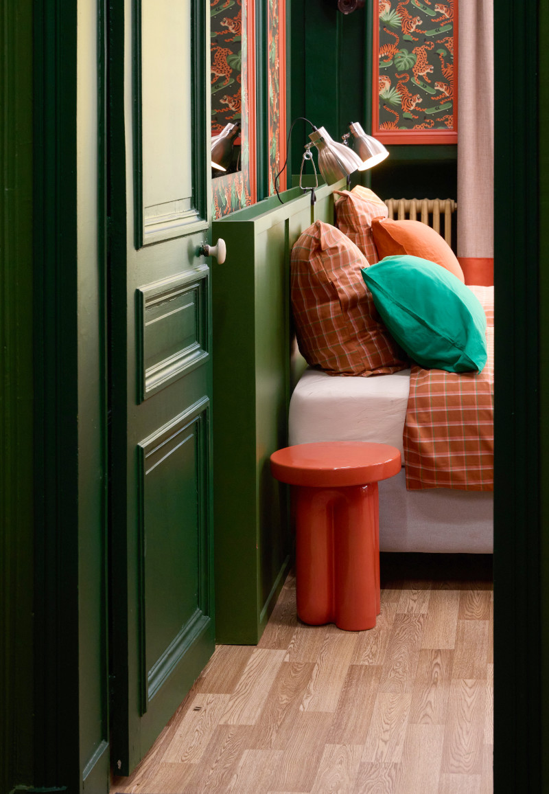 chambre verte et terracotta décoration colorée La Redoute x Star Academy chambre verte et terracotta décoration colorée La Redoute x Star Academy