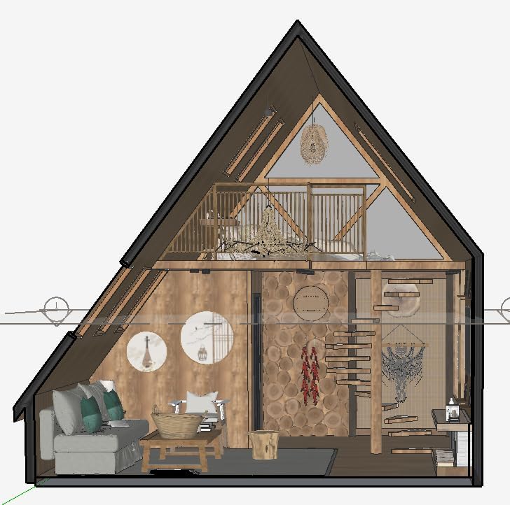 plan tiny house A Frame plan tiny house A Frame