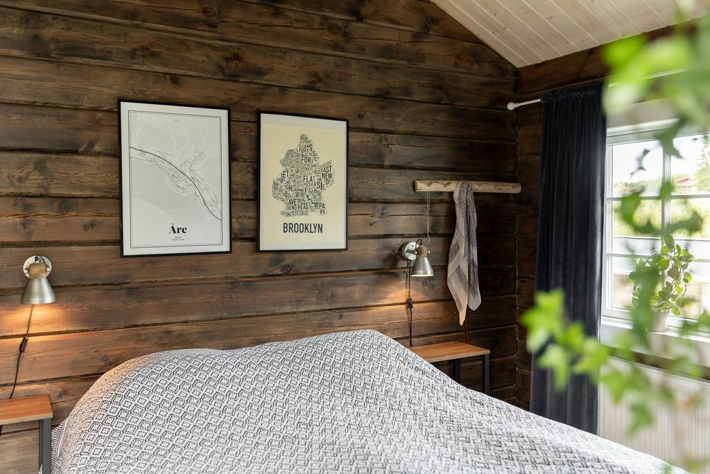 chambre mur bois