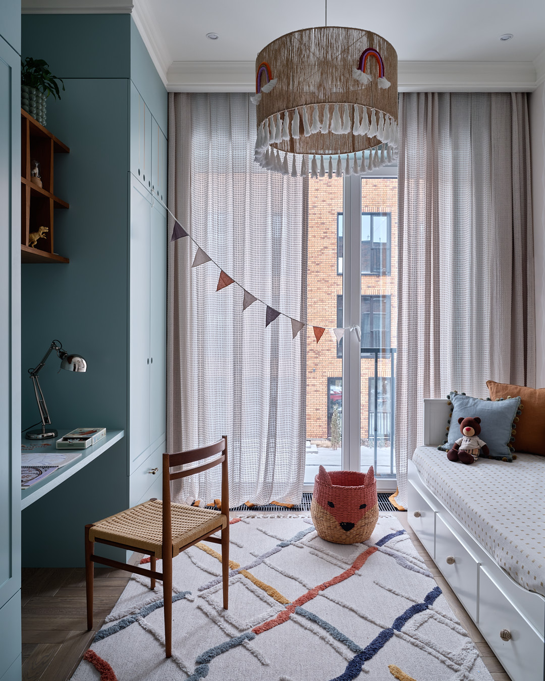 chambre garçon bleue