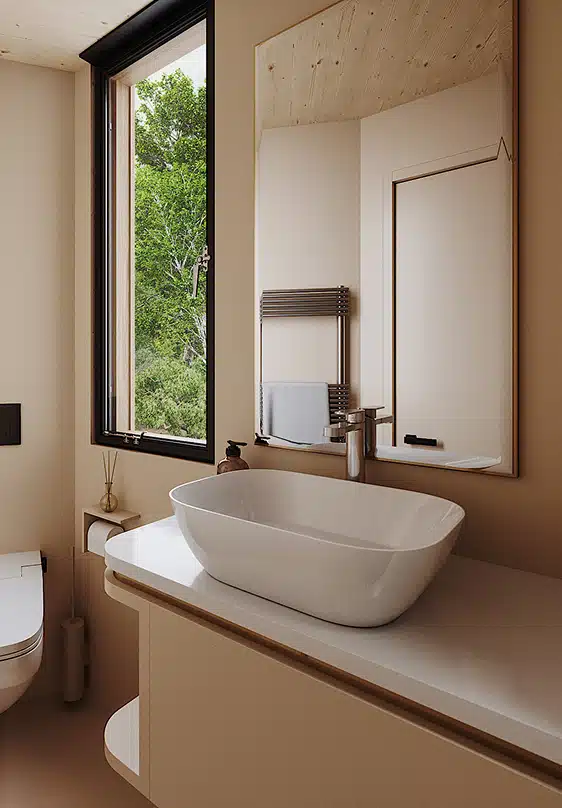 salle de bain maison de designer de 80m2 Greenkub x Patrick Jouin
