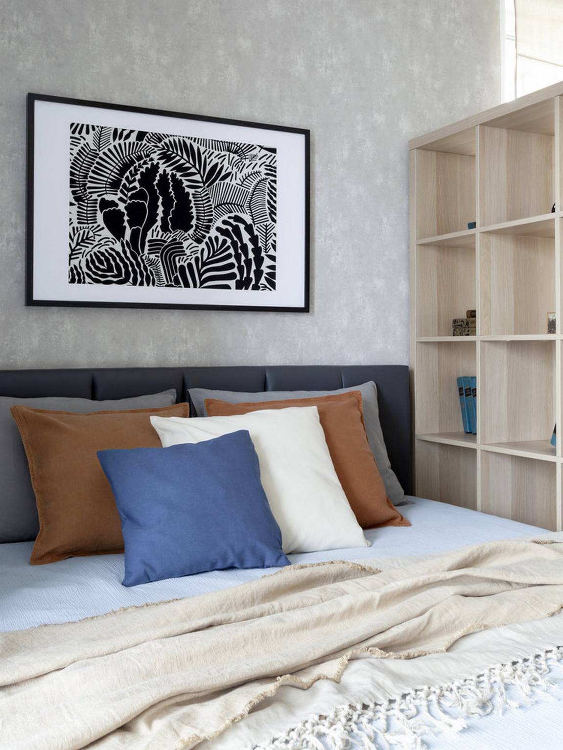 chambre studio 29m2 avec séparation IKEA KALLAX chambre studio 29m2 avec séparation IKEA KALLAX