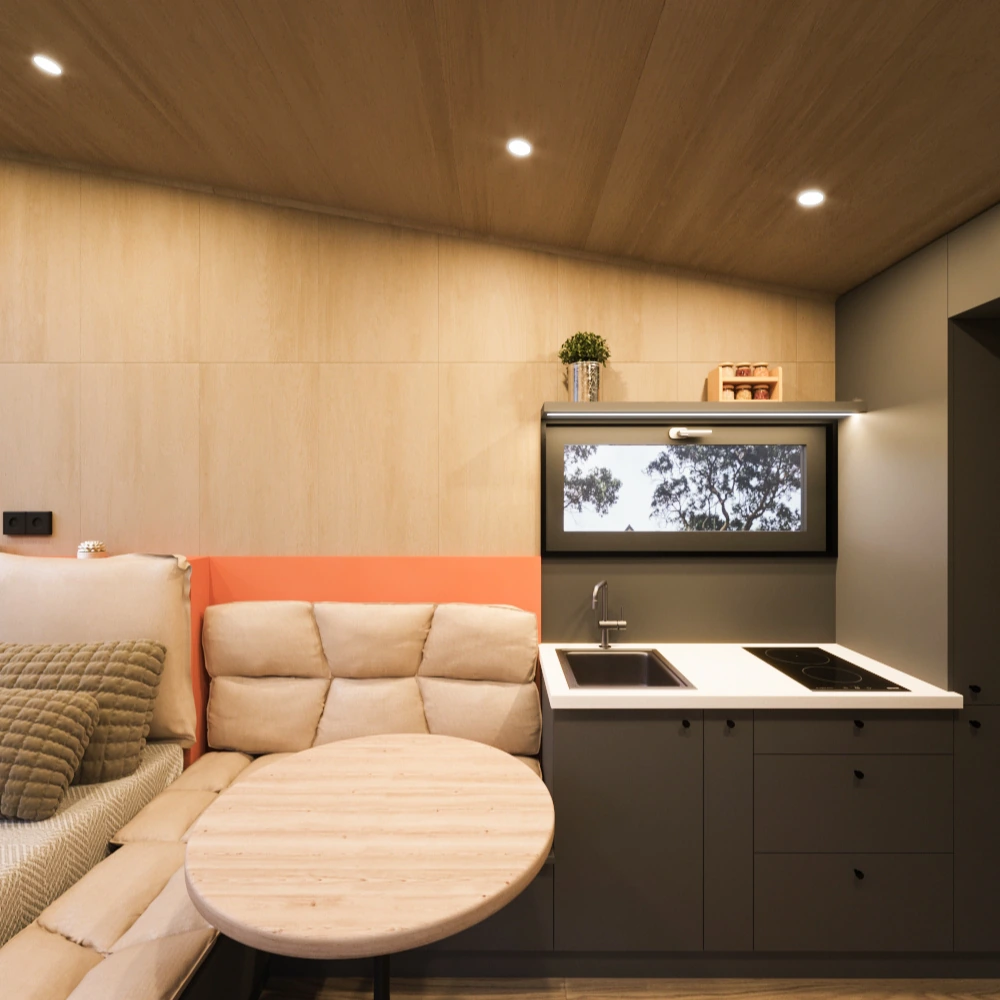 intérieur mini maison européenne de 15m2 design contemporain Ambra TinyKiwi House intérieur mini maison européenne de 15m2 design contemporain Ambra TinyKiwi House