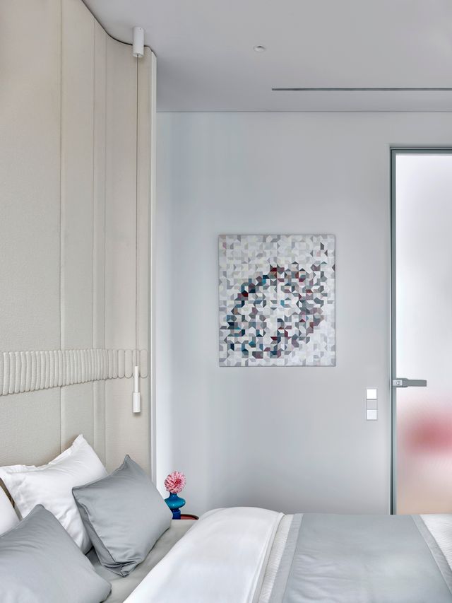 chambre blanche décoration design appartement 95m2 par Buro11