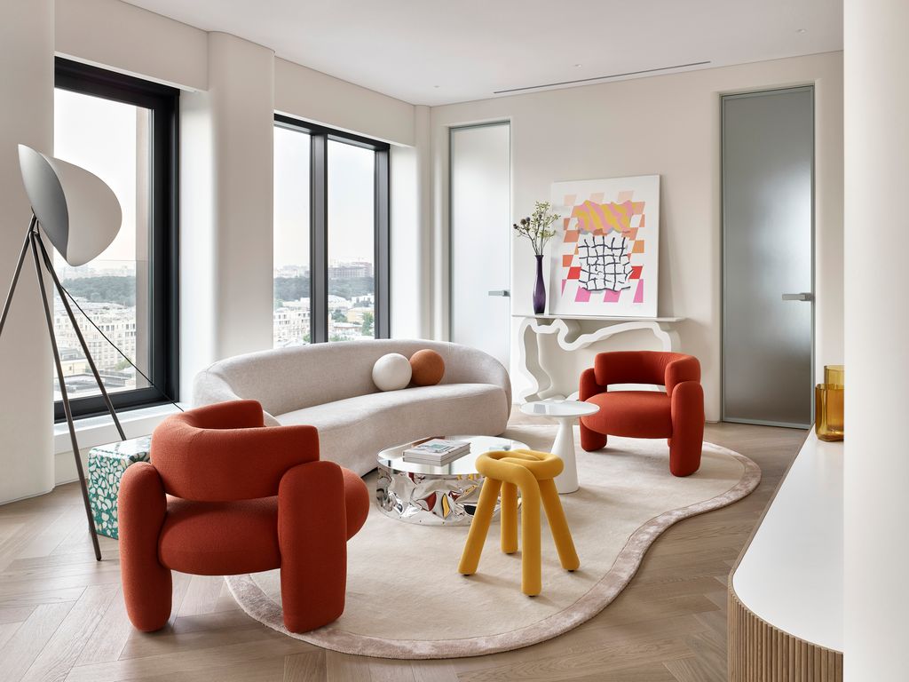 salon décoration design appartement 95m2 par Buro11