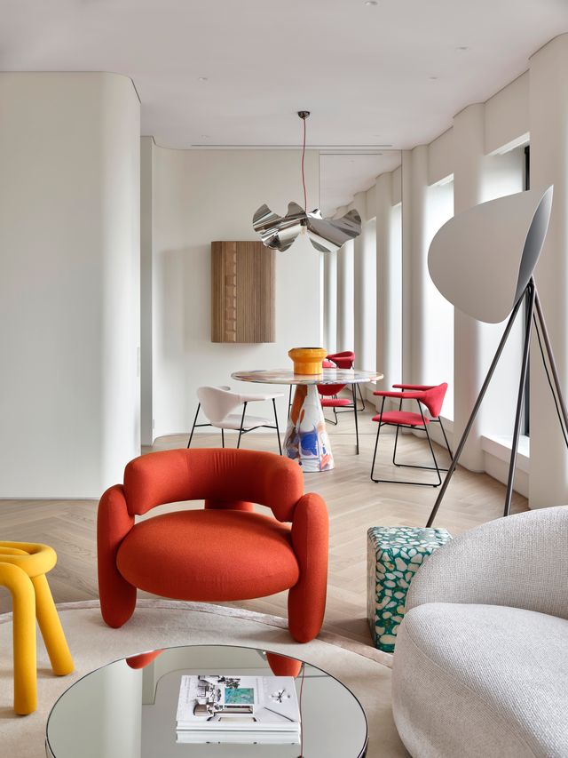 salon et salle à manger décoration design appartement 95m2 par Buro11