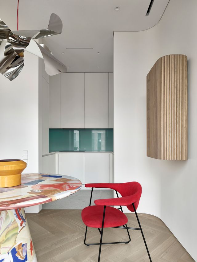 cuisine et salle à manger décoration design appartement 95m2 par Buro11