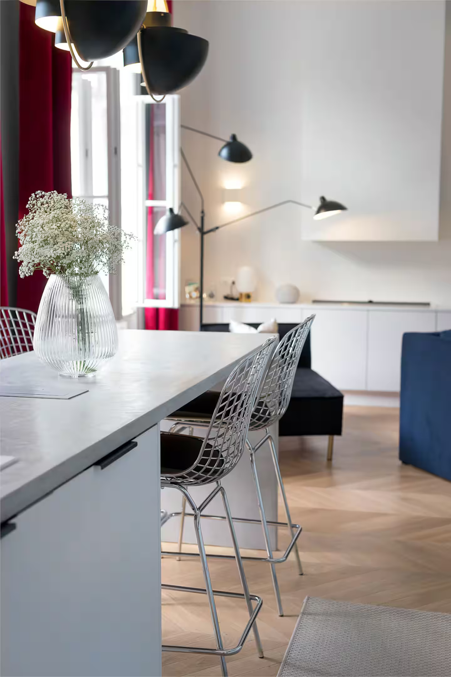 îlot marbre cuisine appartement décoration design Budapest îlot marbre cuisine appartement décoration design Budapest