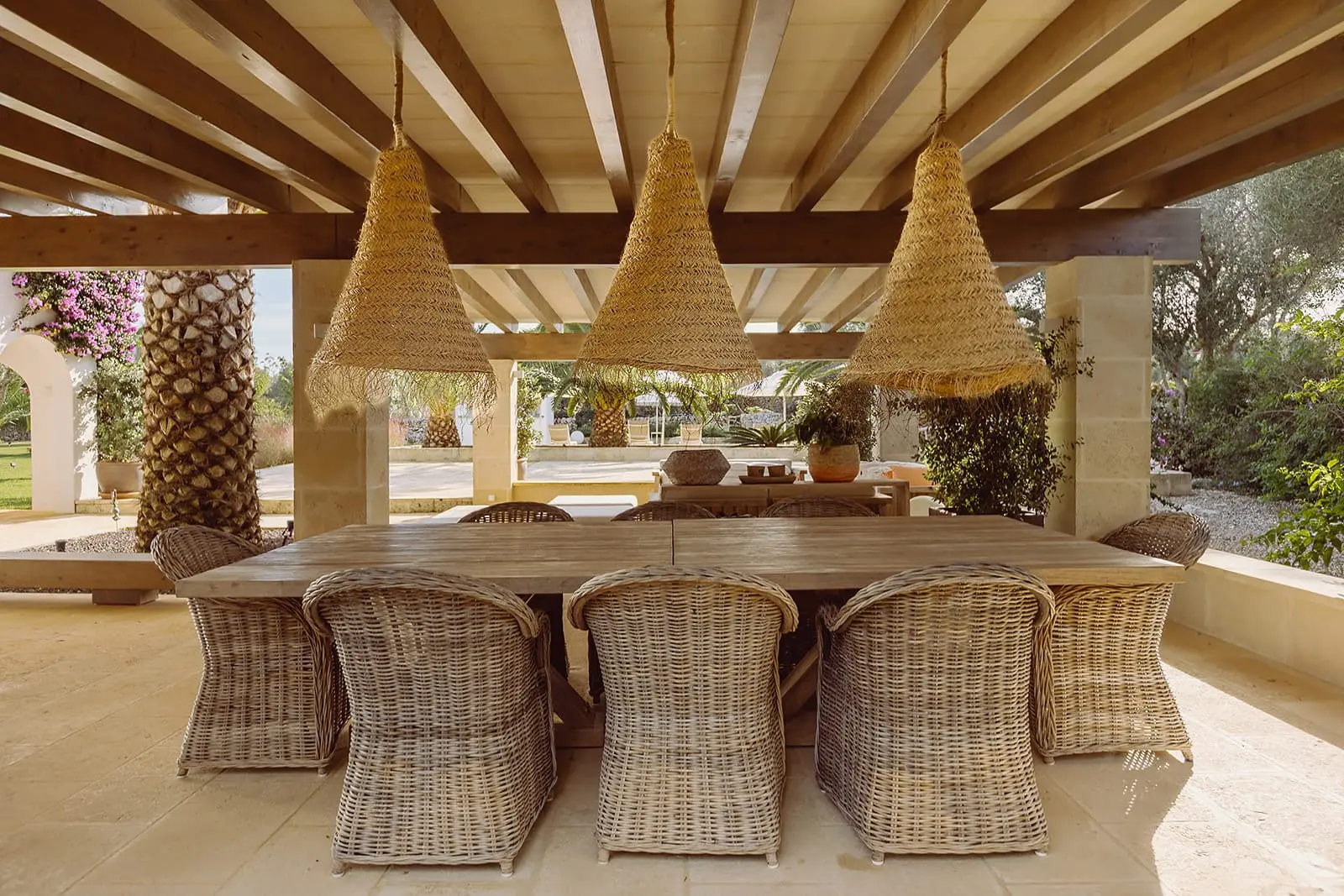terrasse couverte avec salle à manger maison Minorque avec piscine Can Bia terrasse couverte avec salle à manger maison Minorque avec piscine Can Bia