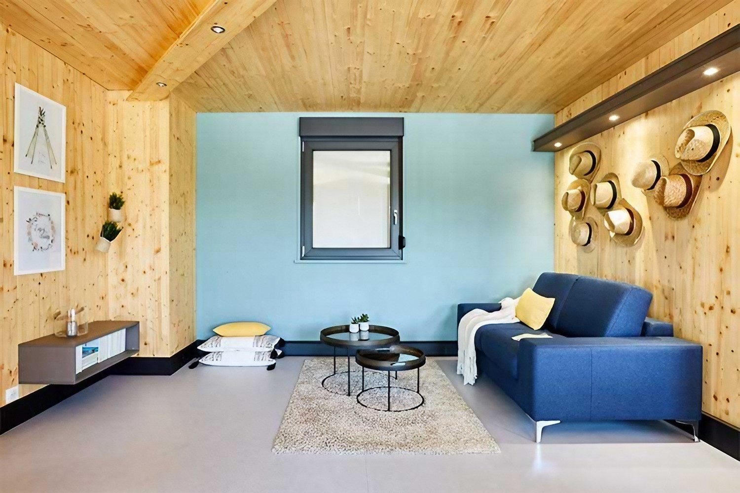 salon petite maison 50m2 en bois en Alsace par Hédonia salon petite maison 50m2 en bois en Alsace par Hédonia