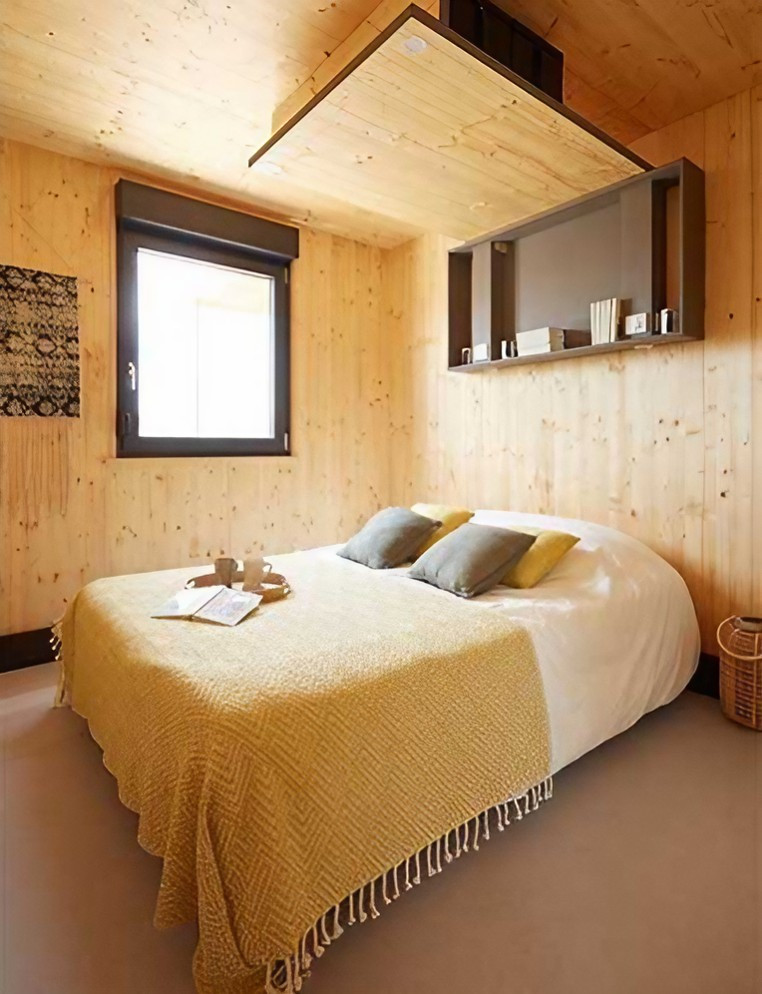 chambre petite maison 50m2 en bois en Alsace par Hédonia chambre petite maison 50m2 en bois en Alsace par Hédonia