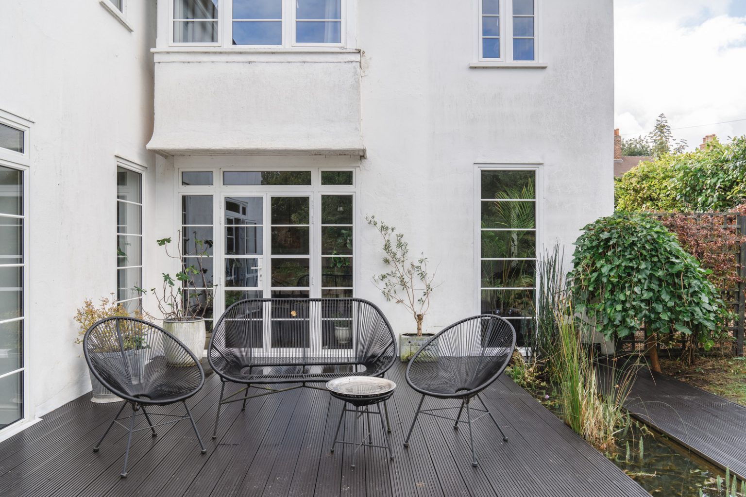 terrasse bois anthracite maison de ville