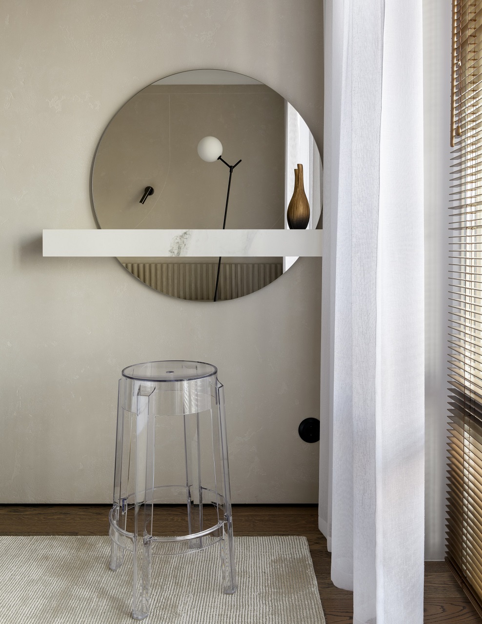 espace coiffeuse design dans chambre décoration contemporaine tons neutres espace coiffeuse design dans chambre décoration contemporaine tons neutres