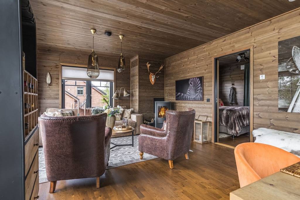 salon maison en bois avec baies vitrées salon maison en bois avec baies vitrées