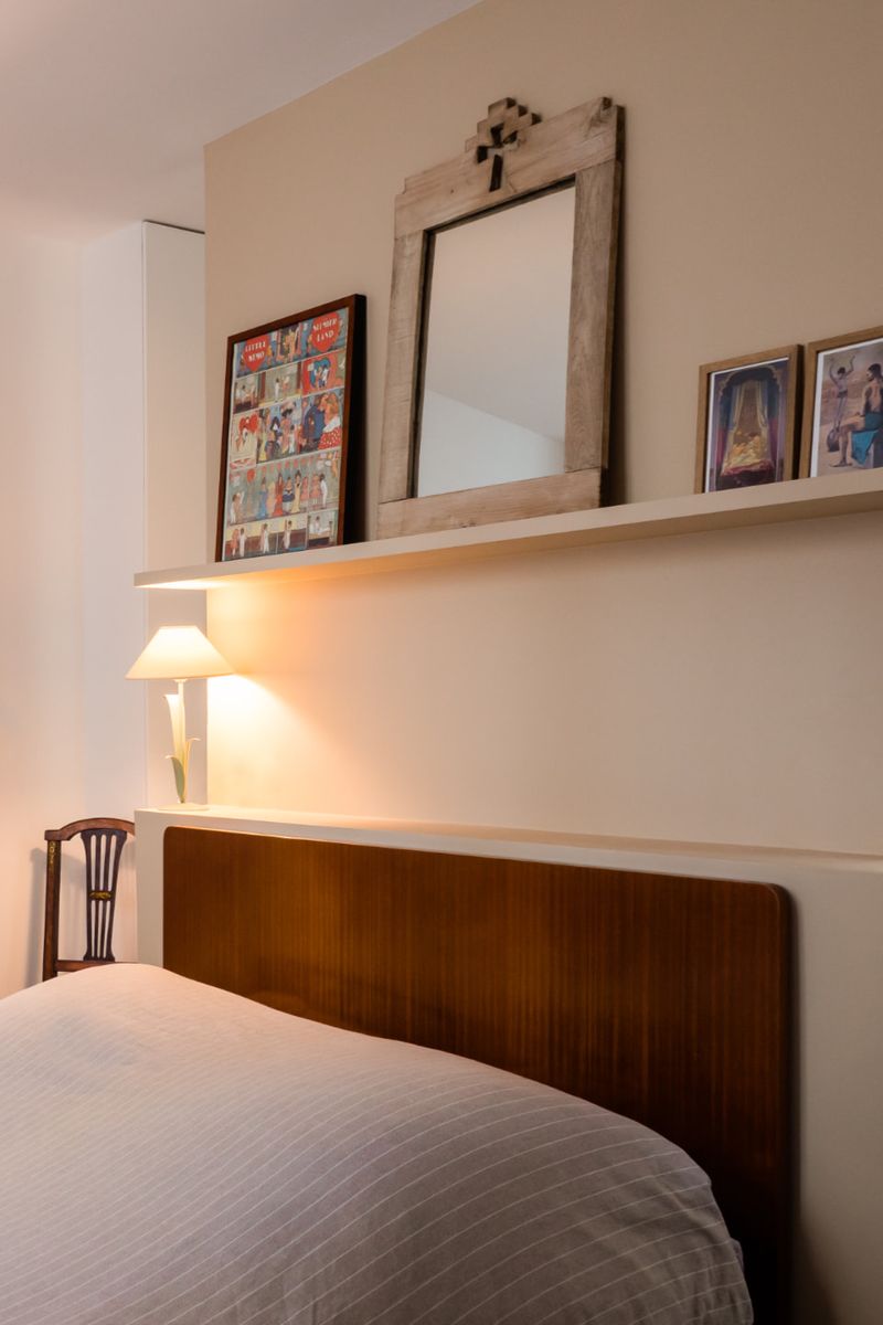 chambre appartement haussmannien Paris décoration contemporaine chambre appartement haussmannien Paris décoration contemporaine