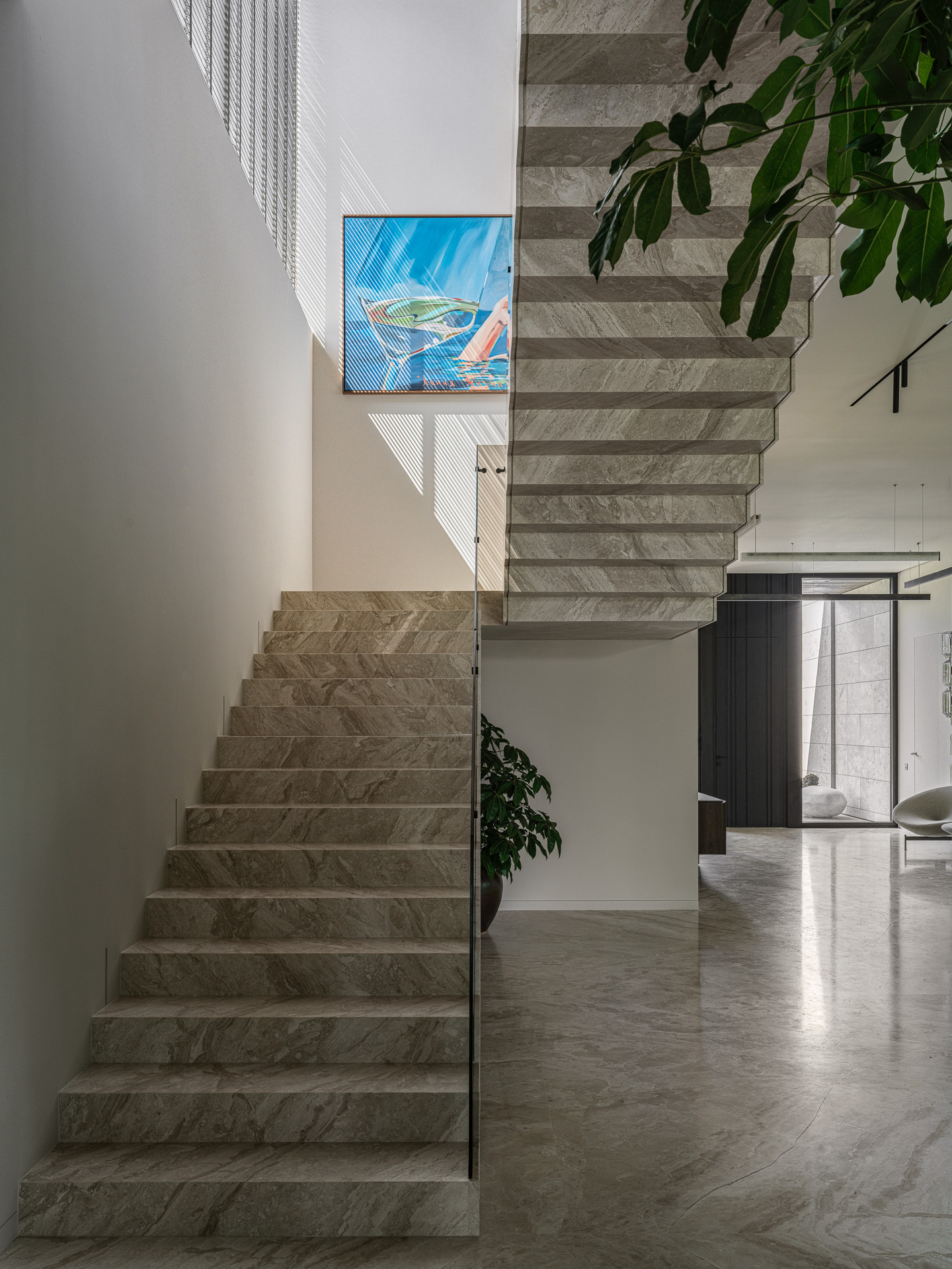 escalier marbre