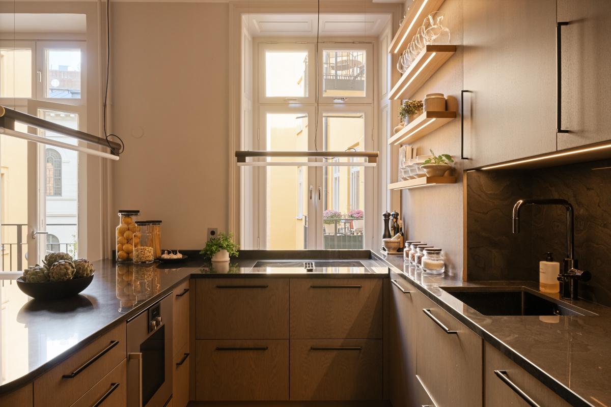 cuisine ouverte bois décoration beige contemporaine et chic cuisine ouverte bois décoration beige contemporaine et chic