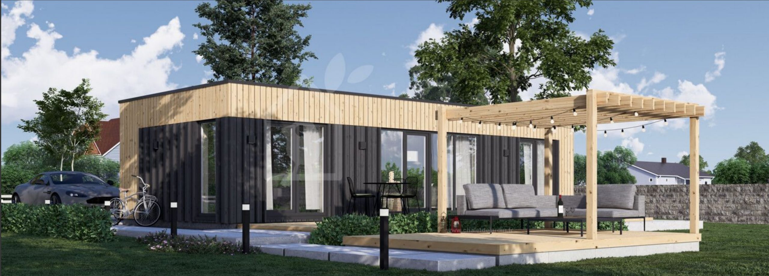 petite maison en bois contemporaine de 42m2 par Chalet de Jardin petite maison en bois contemporaine de 42m2 par Chalet de Jardin