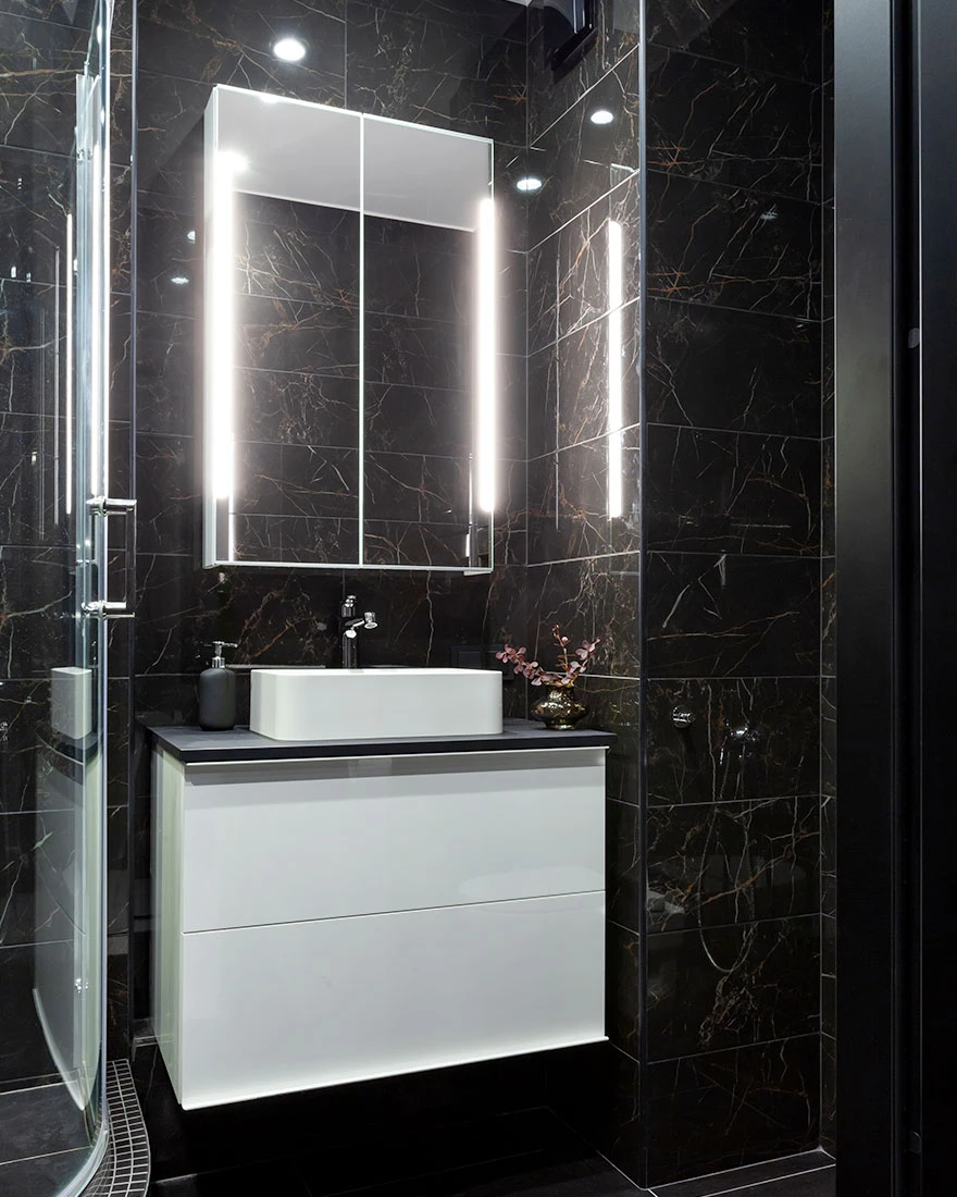 salle de bain design blanche et marbre noir salle de bain design blanche et marbre noir