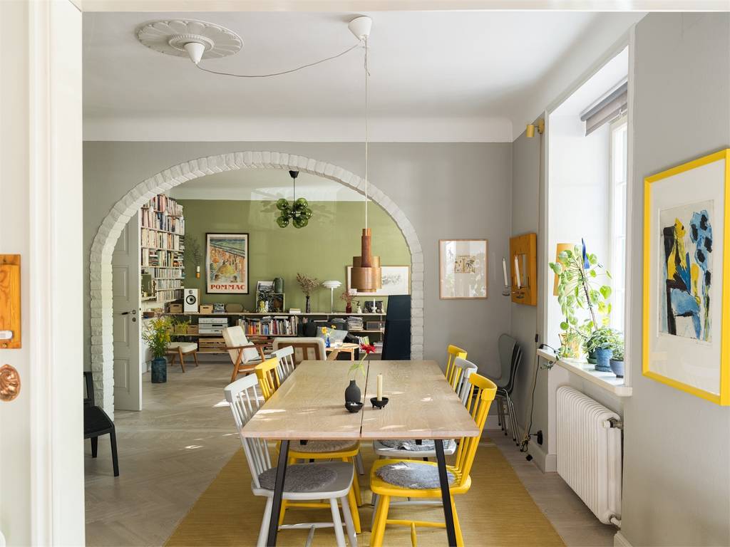 salle à manger décoration scandinave vintage ouverture cintrée sur salon salle à manger décoration scandinave vintage ouverture cintrée sur salon