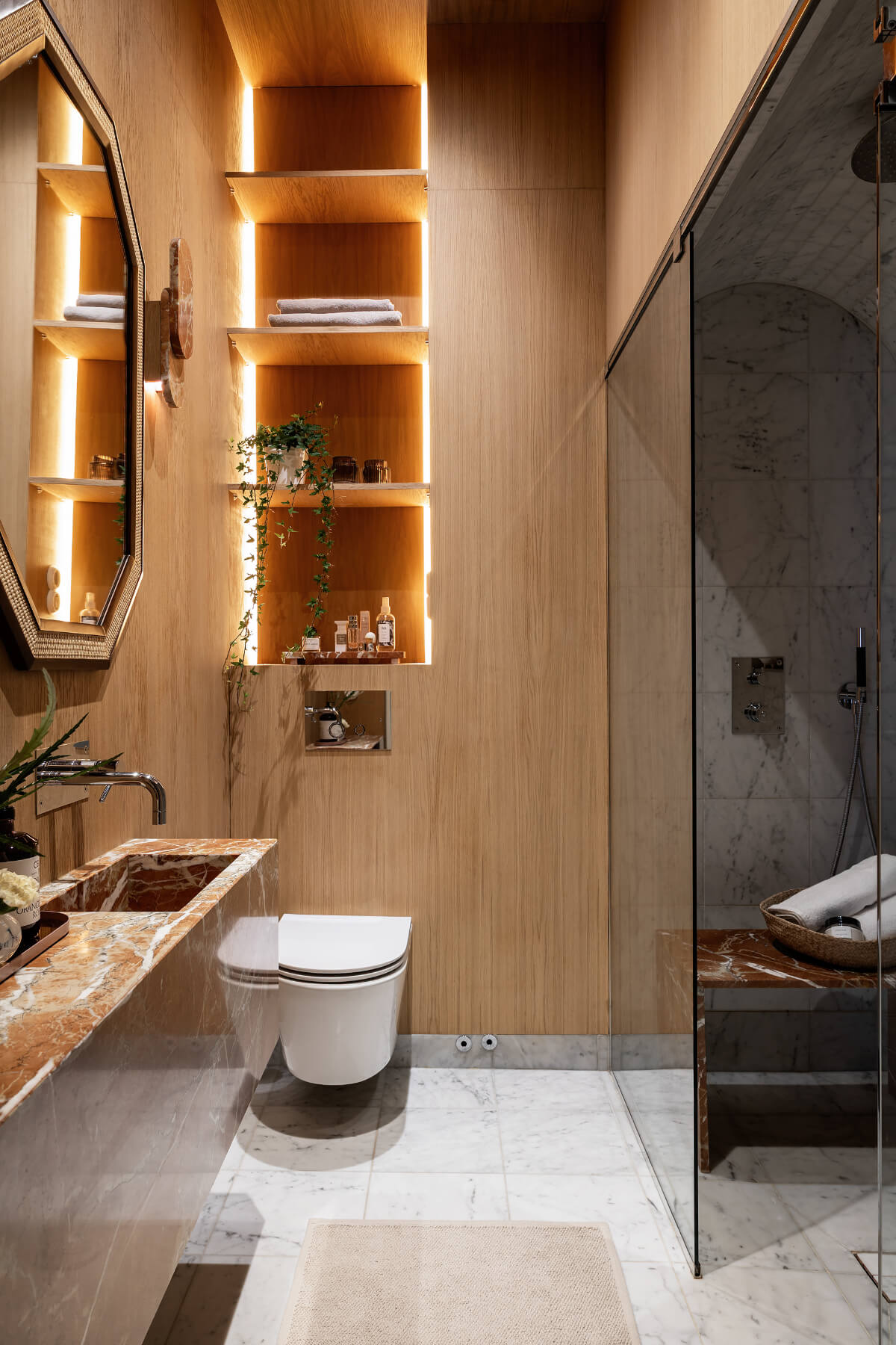 salle de bain design marbre et bois haut-de-gamme salle de bain design marbre et bois haut-de-gamme