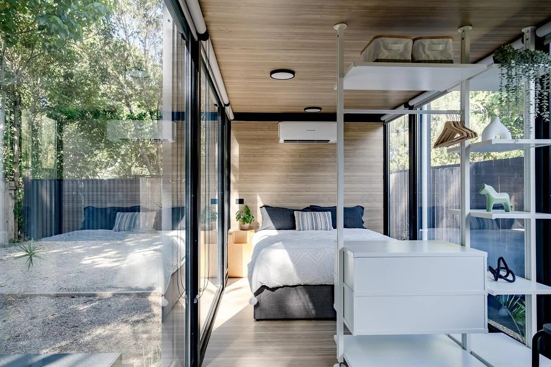chambre tiny house vitrée 24m2 Elsewhere